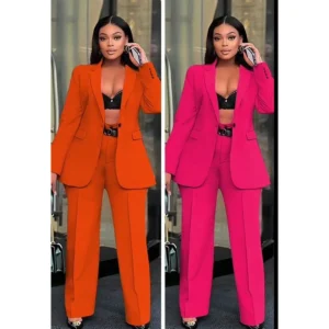 Formal Vintage Solid Color Suit