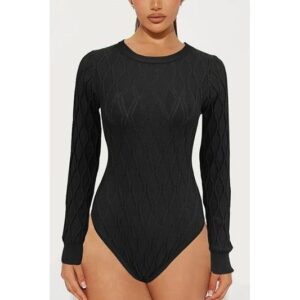 Round Neck Knitted Bodysuit