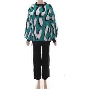 Vintage round neck and pants set