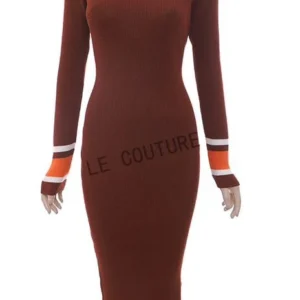 Knitted Round Neck Bodycon Dress