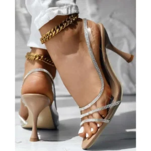 Transparent Open Toe High Heel Shoes
