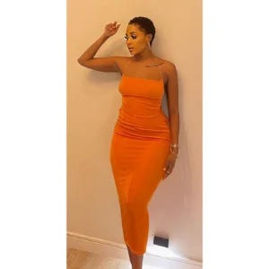 Backless Bodycon Midi Dress