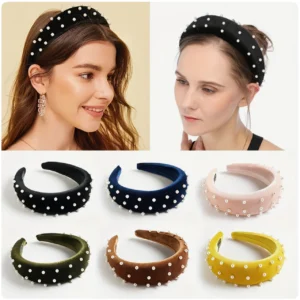 Faux Pearl Padded Hair Hoop