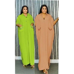 Plus Size Women's Solid Color Simple Daily Dress